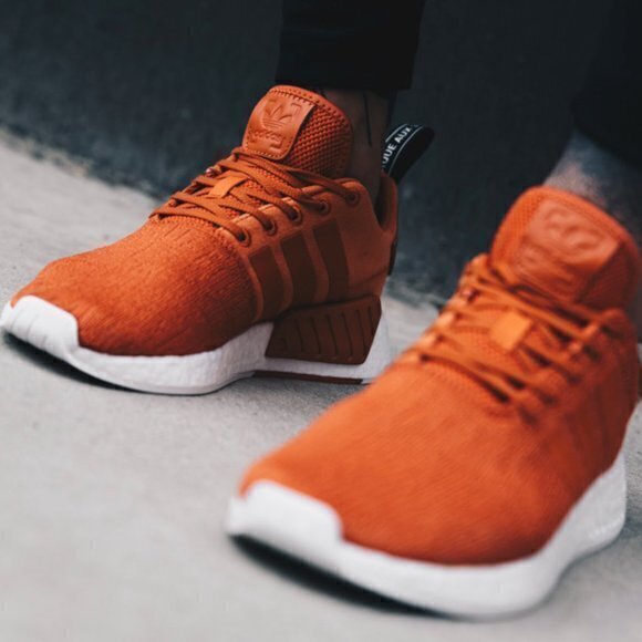 Adidas Mens Originals NMD R2 Primeknit Shoes BY9915 Burnt Orange Size 8 Athletic main image 6